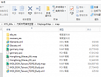 手機中 /Waytogomap/map 中的檔案架構